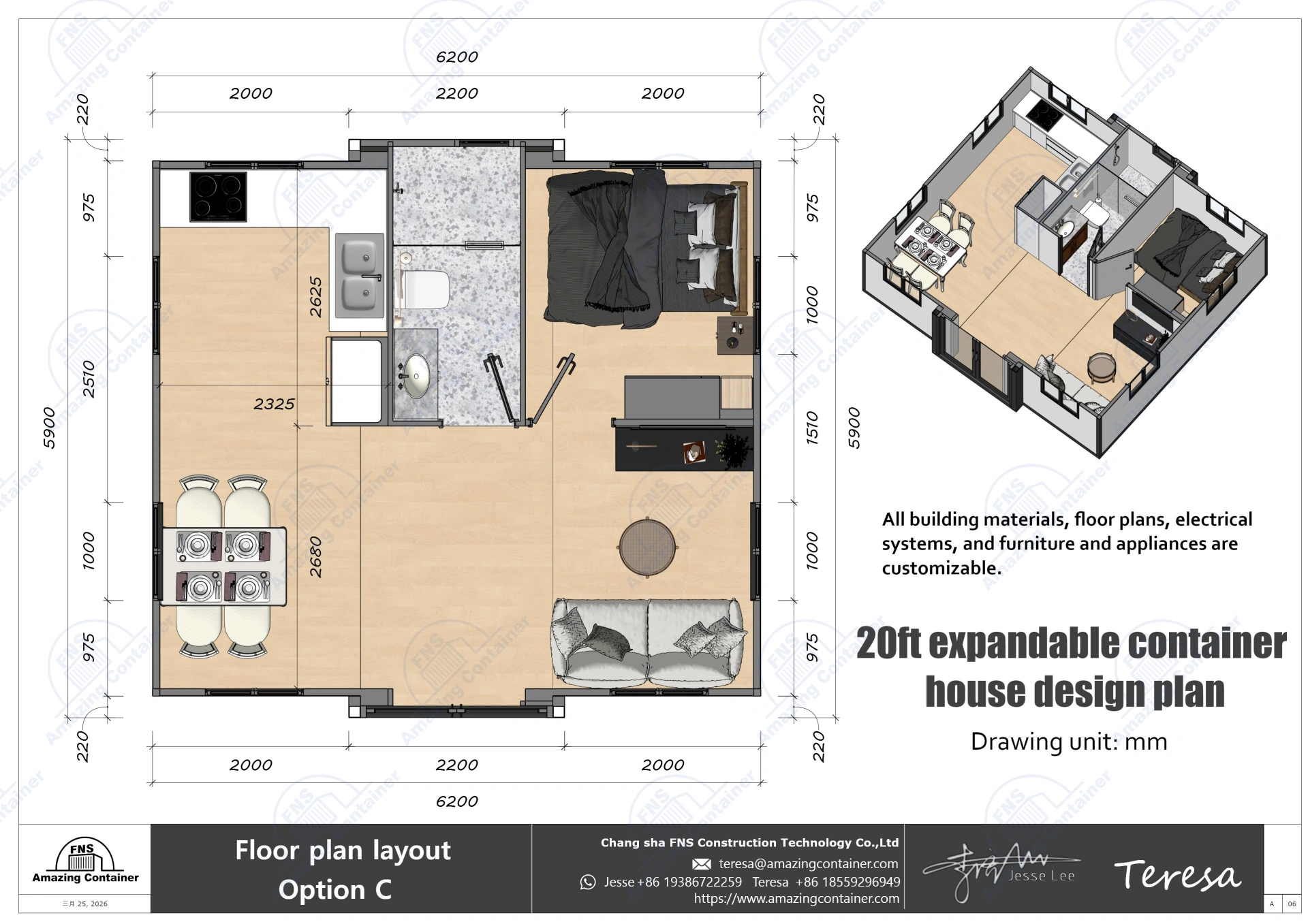 20ft-expandable-house-interior-modern-kitchen-and-bathroom-design plan-7