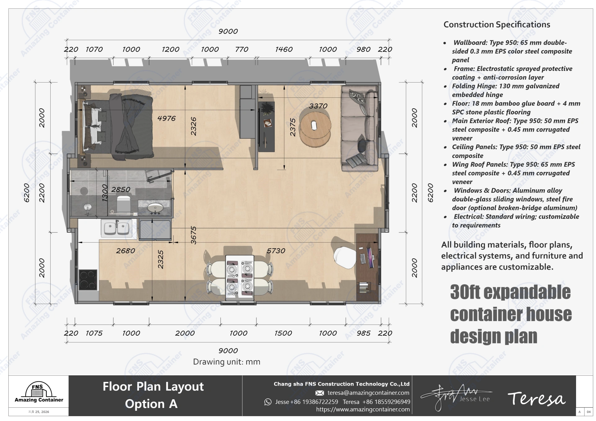 30ft-expandable-house-interior-modern-kitchen-and-bathroom-design plan-5