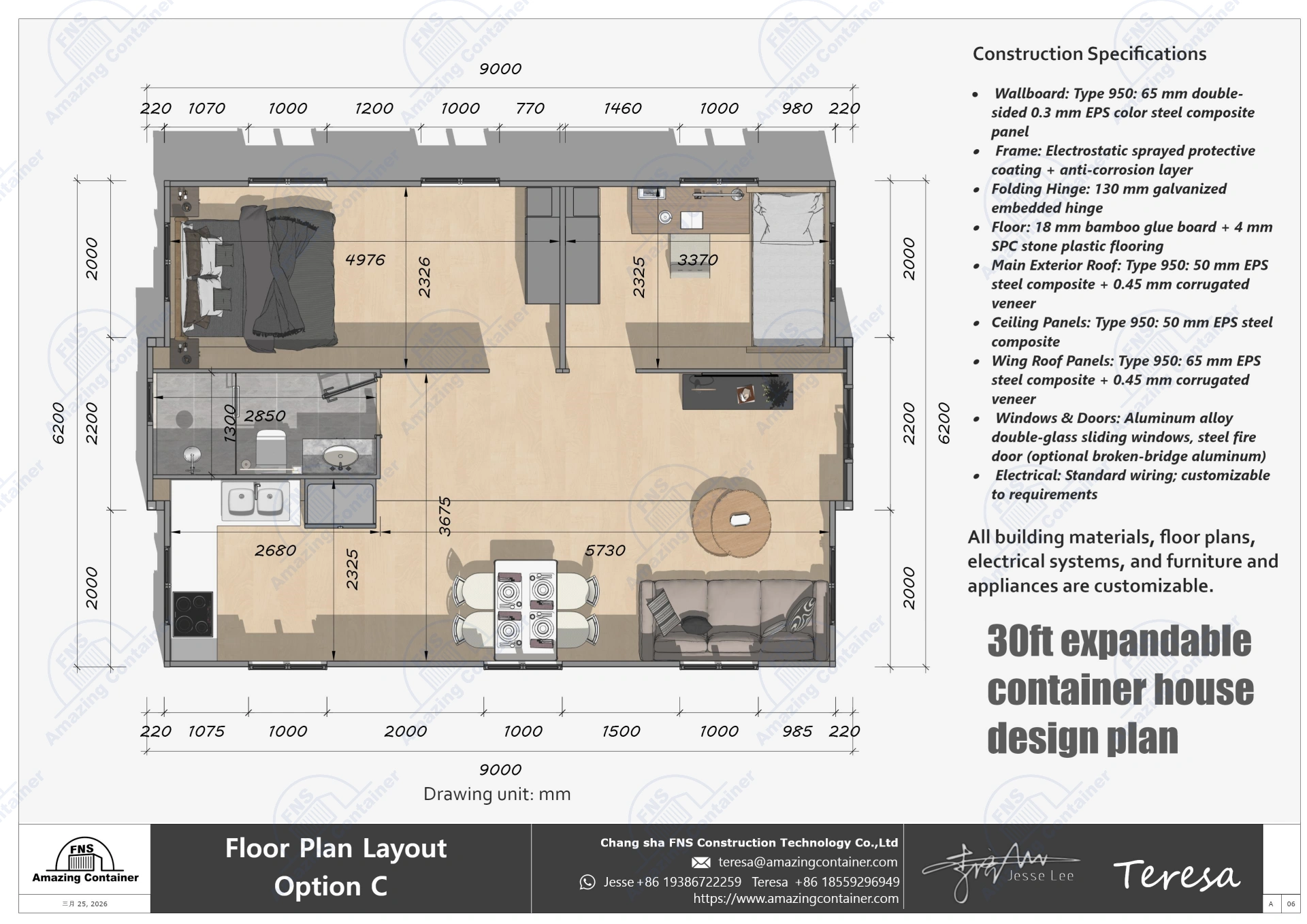 30ft-expandable-house-interior-modern-kitchen-and-bathroom-design plan-7