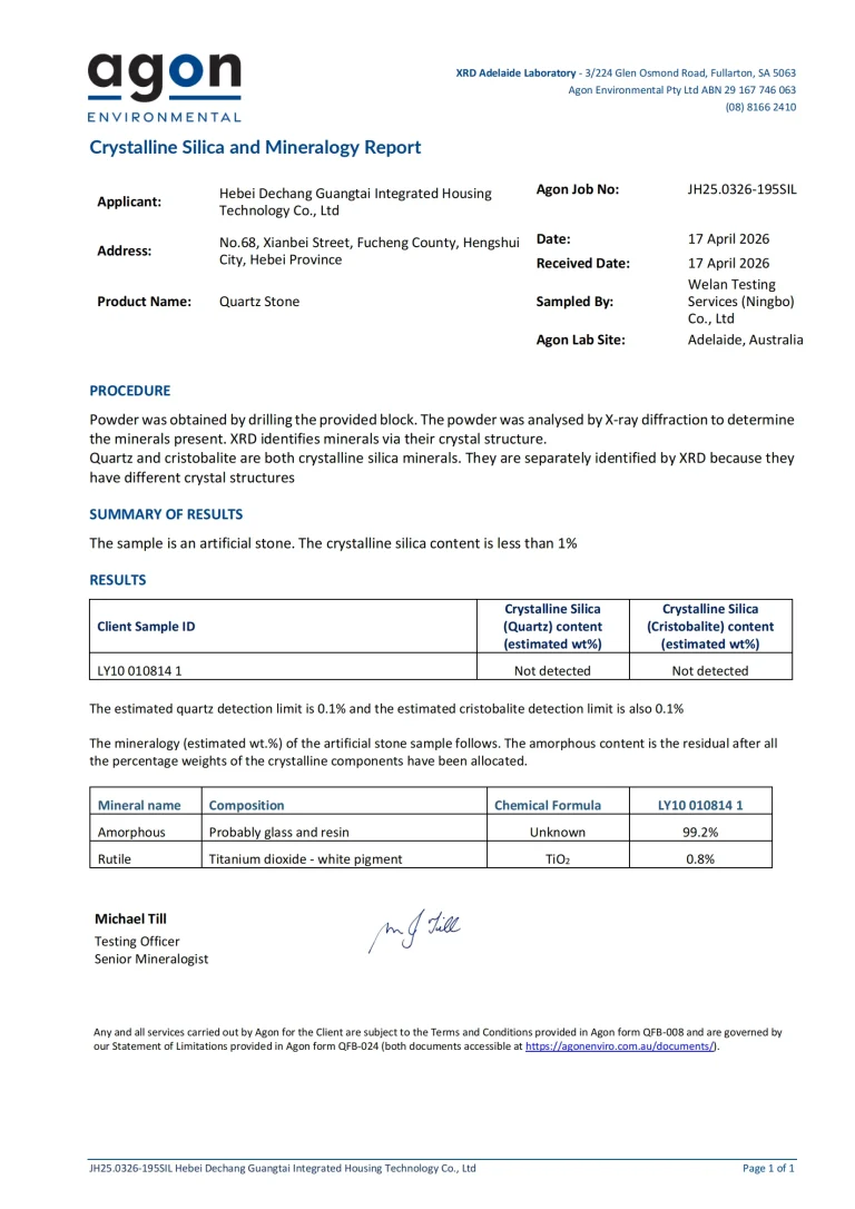 Crystalline Silica and Mineralogy Report_01