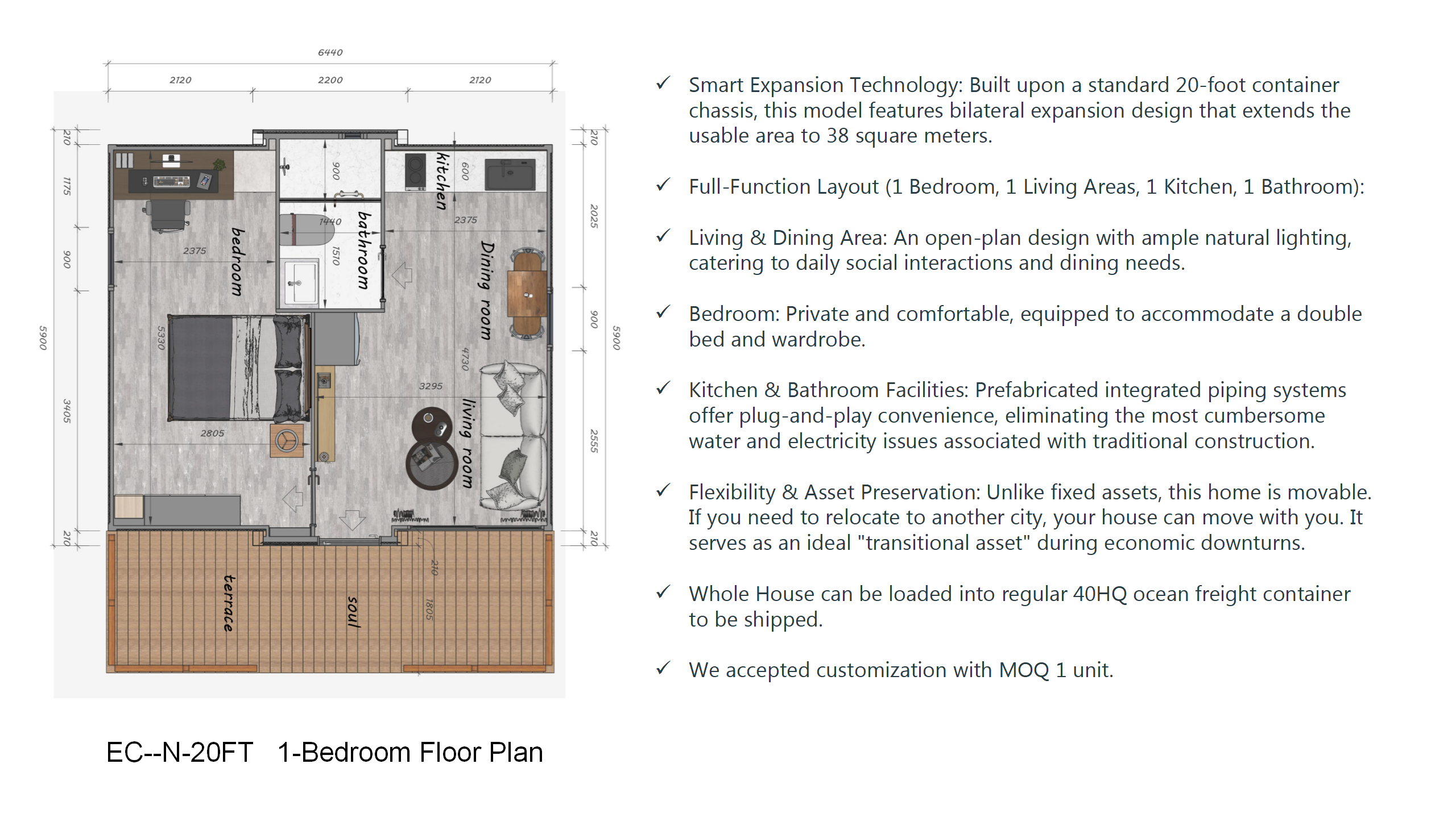 Expandable container house  7